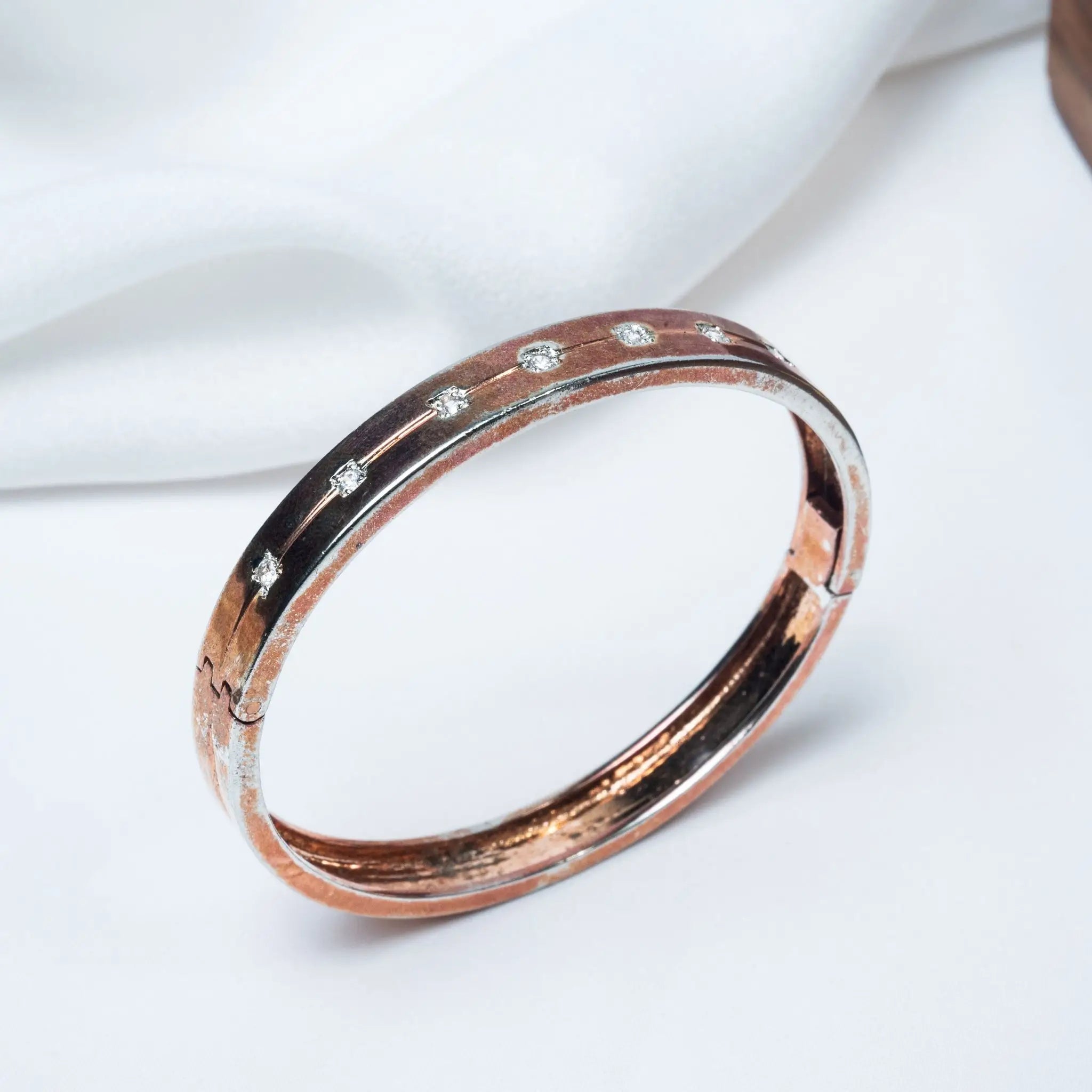Rose Gold Italian Kada in 925 Premium Silver Jewelry