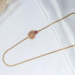 925 Premium Silver Side Dollar Stones Neck Chain