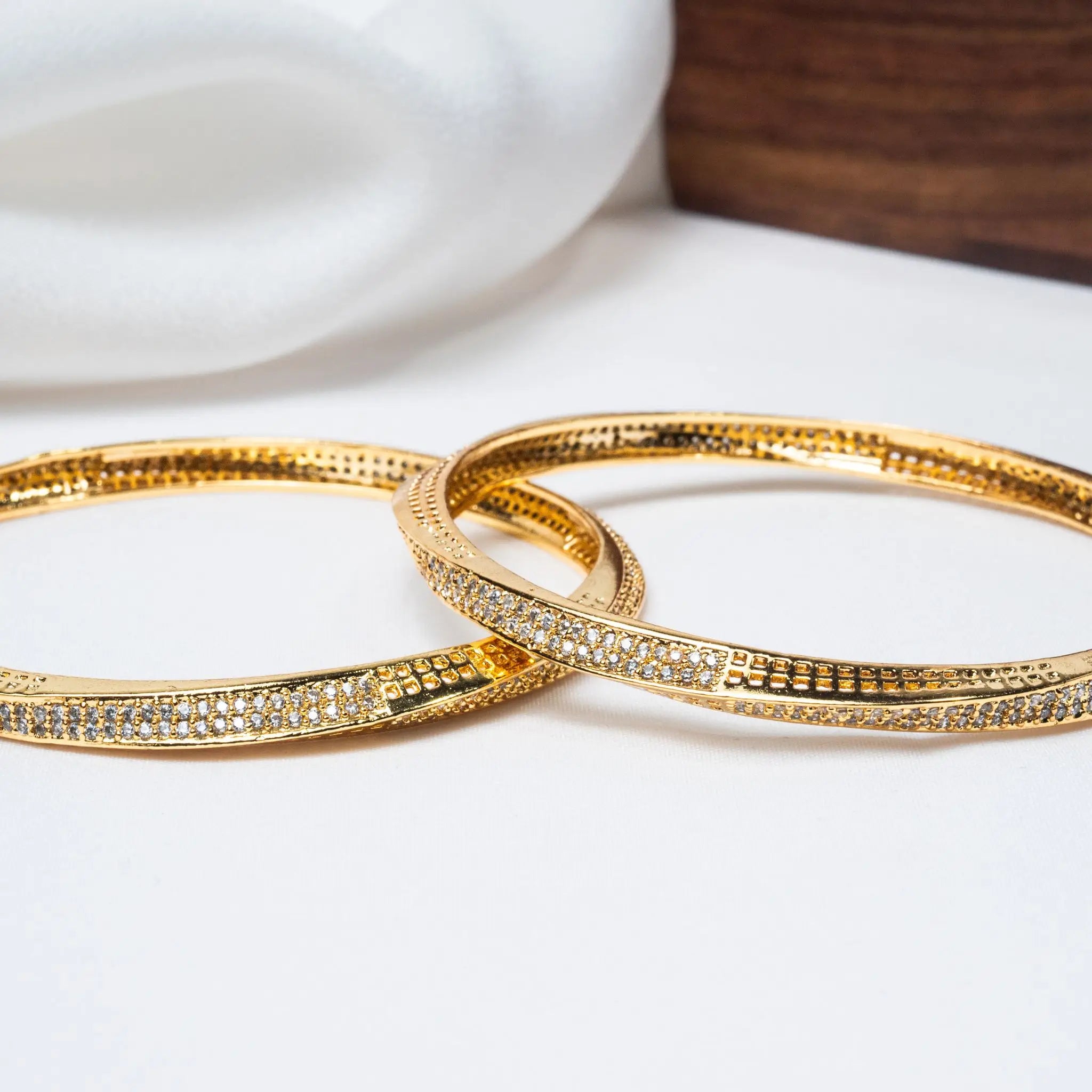 925 Premium Silver Swirl Dots CZ Bangle