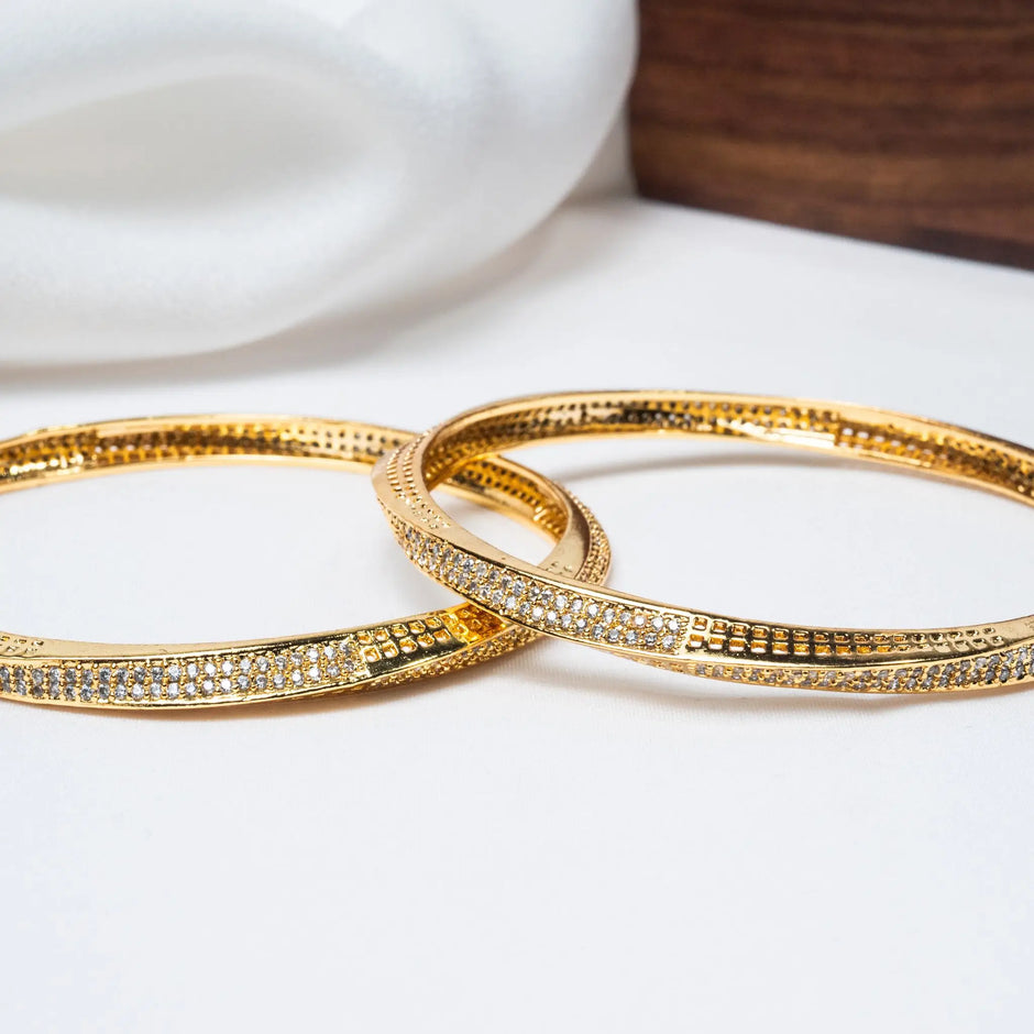 925 Premium Silver Swirl Dots CZ Bangle