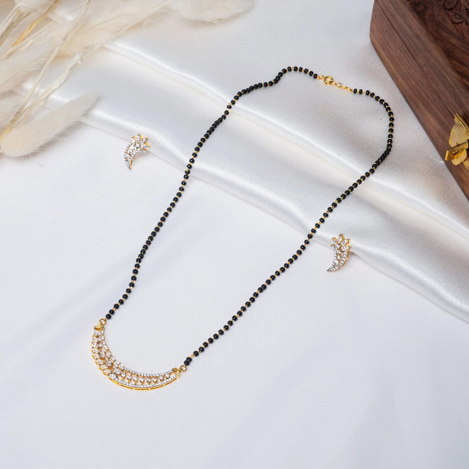 925 Premium Silver Sacred Crescent Neck Chain Set