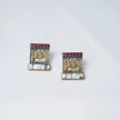 925 Premium Silver Shellstone Square Stud Earrings