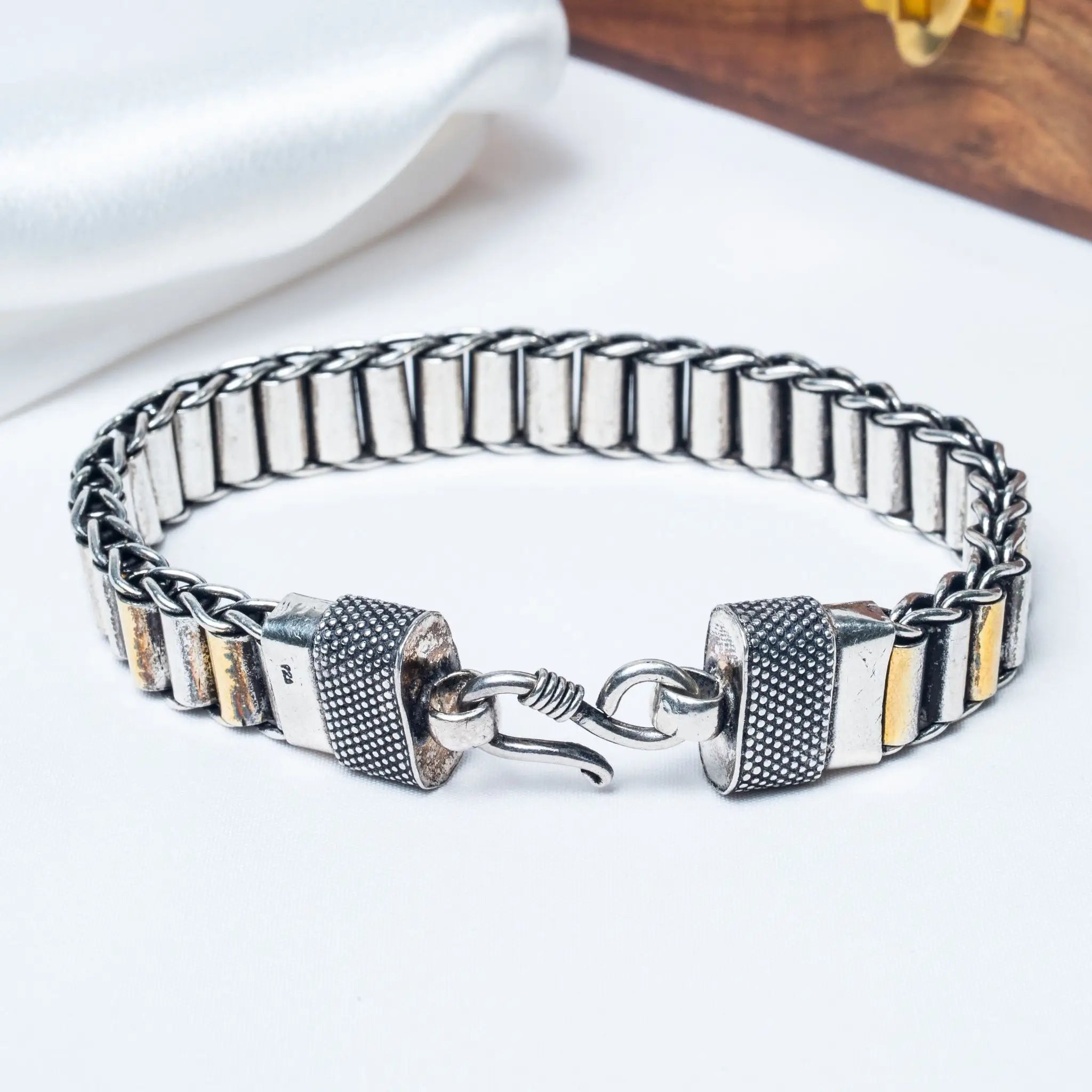 925 Premium Silver Snow Chain Bracelet for Men