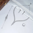 Solitaire Grand Necklace Set in 925 Premium Silver Jewelry for Women