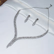 Solitaire Grand Necklace Set in 925 Premium Silver Jewelry for Women