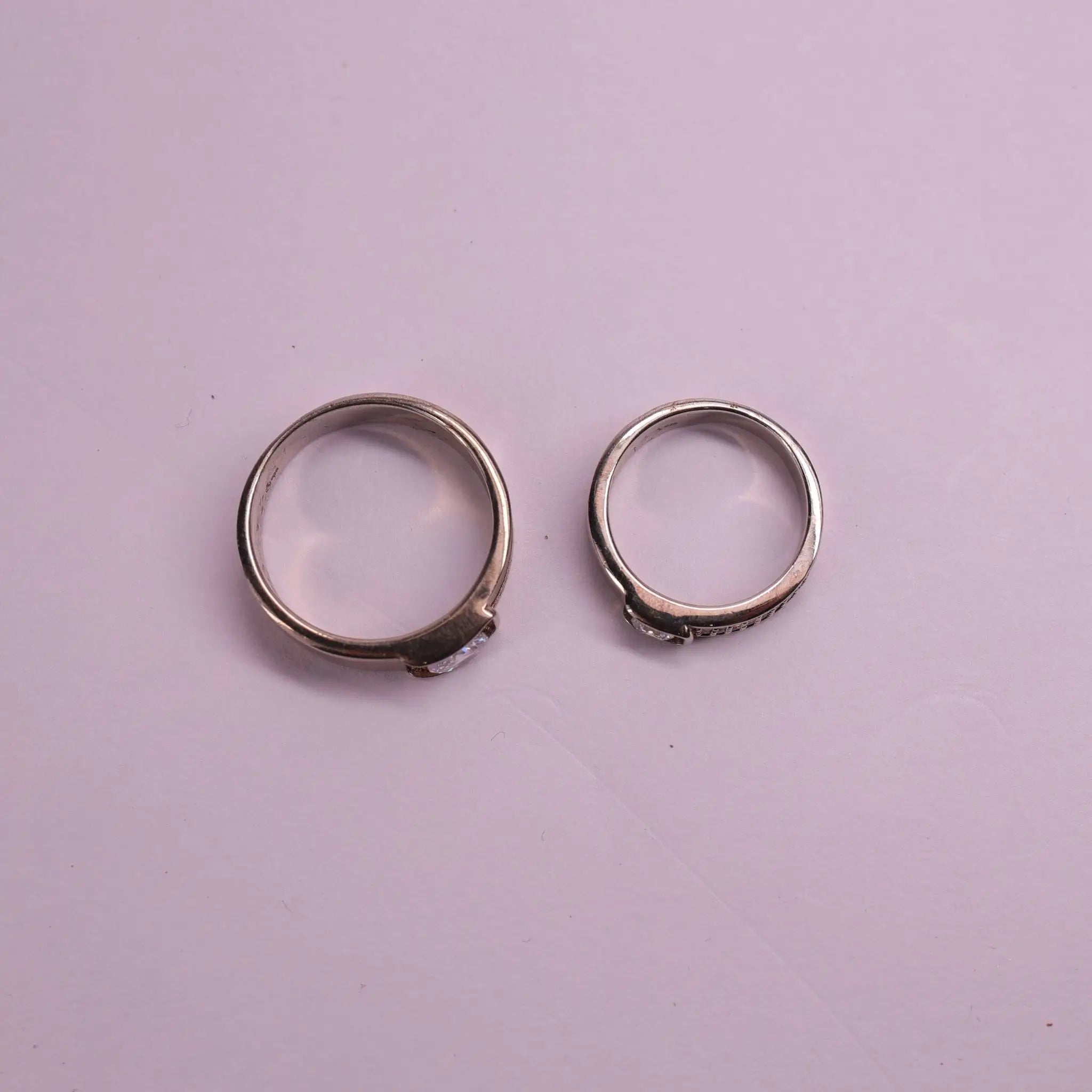 925 Premium Solitaire Silver Couple Ring
