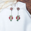925 Premium Silver Star Pomo Hanging Earrings
