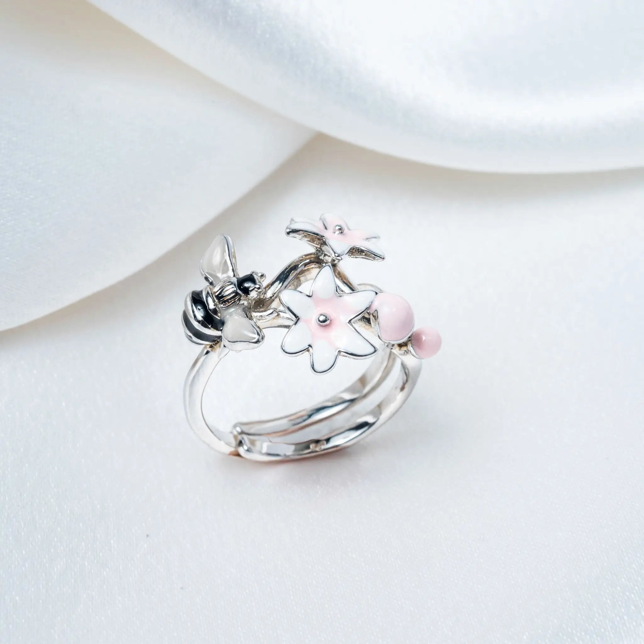 925 Premium Silver Star Leaf Gold Finish Ring