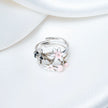 925 Premium Silver Star Leaf Gold Finish Ring