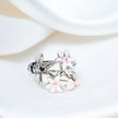 925 Premium Silver Star Leaf Gold Finish Ring