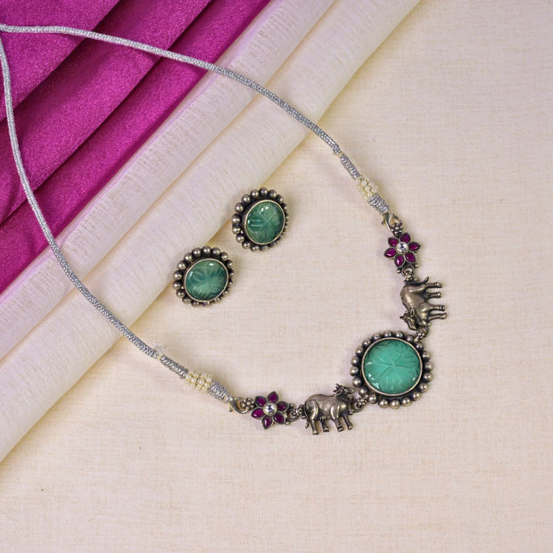 Surabhi Green stone - Varenya Galleria