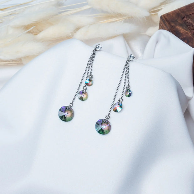 Swarovski Prism Earrings in 925 Premium Silver Jewelry