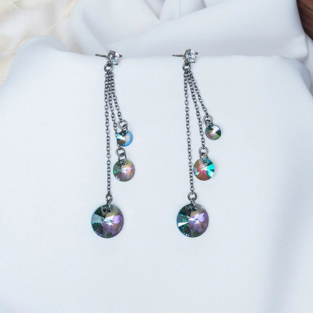 Swarovski Prism Earrings in 925 Premium Silver Jewelry