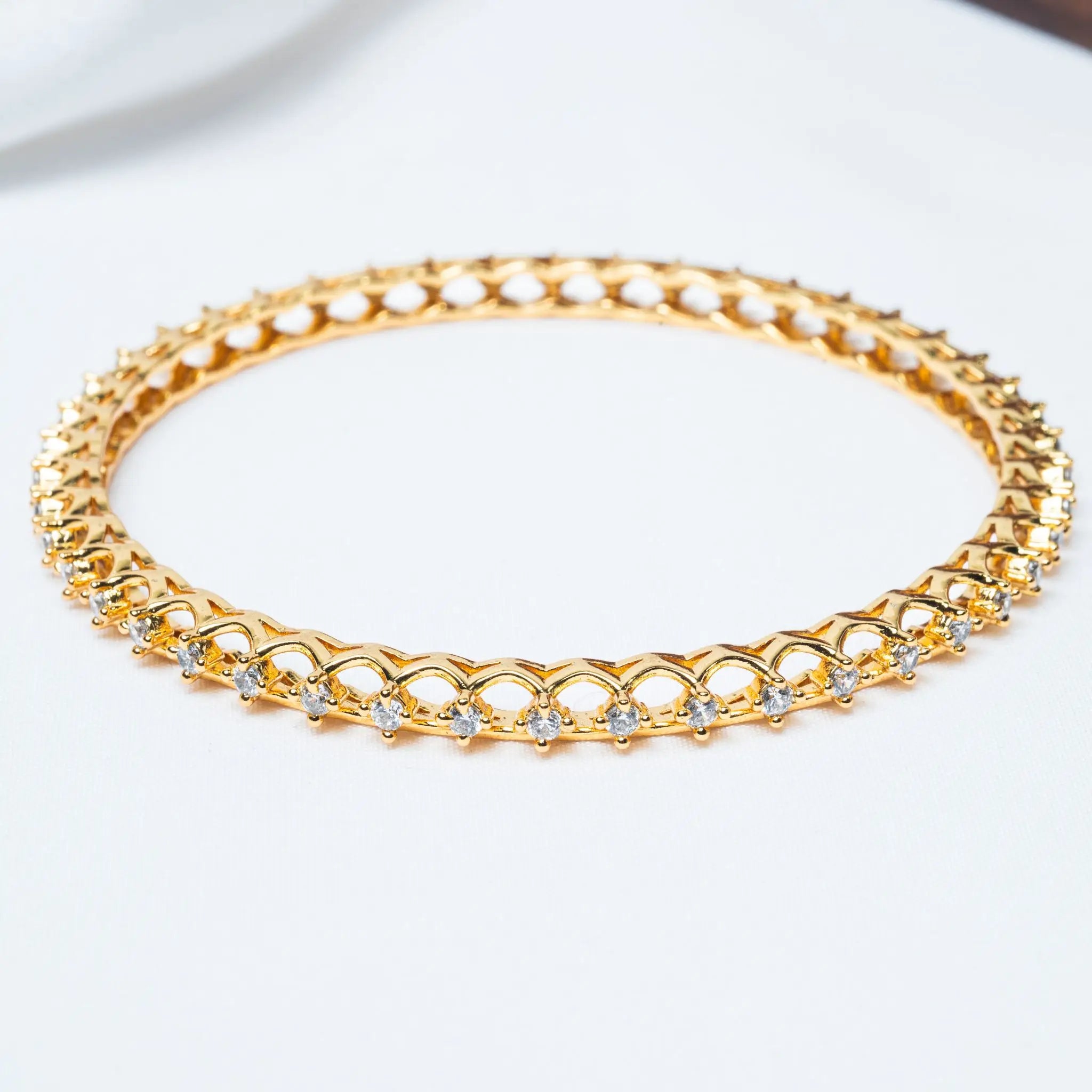 925 Premium Silver Tiara One Diamond Bangle