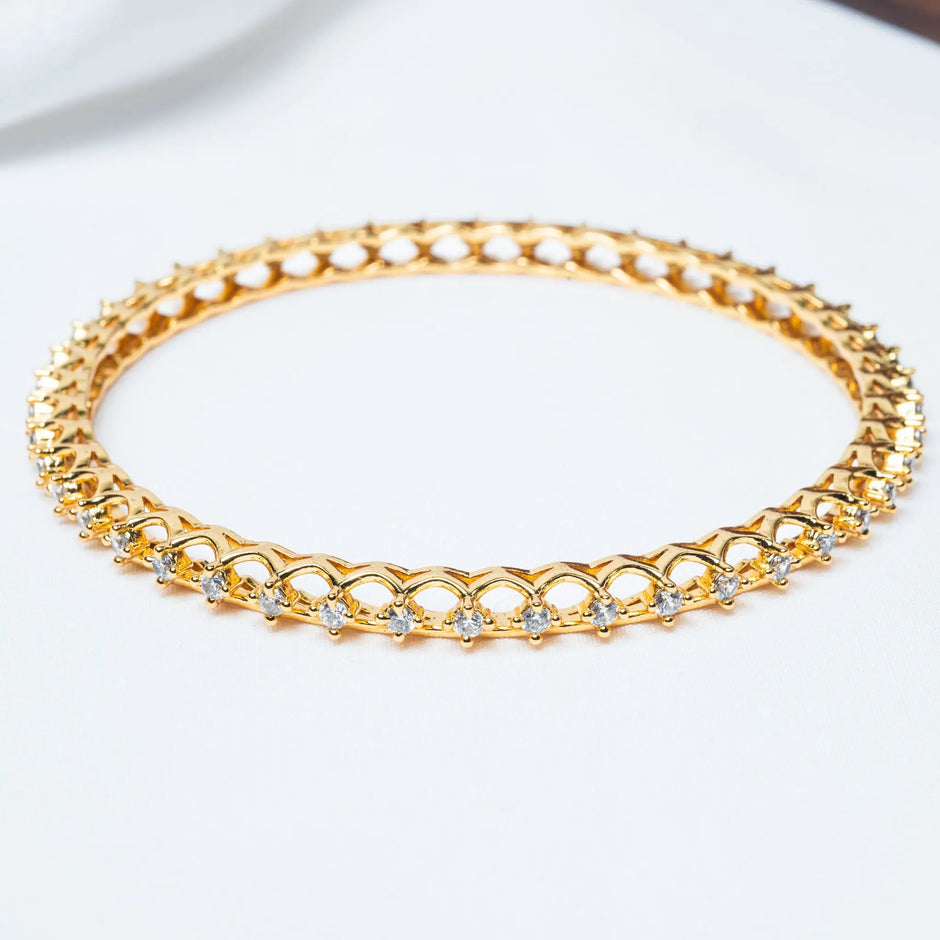 925 Premium Silver Tiara One Diamond Bangle