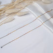 925 Premium Silver Tritone Single Line Anklet