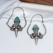 Torch Dual Tone Bali Earrings for Women – 925 Premium Silver Jewelry