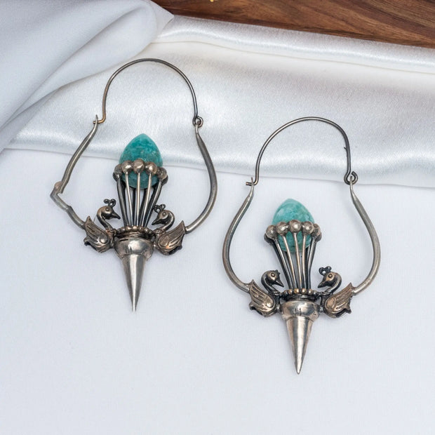 Torch Dual Tone Bali Earrings for Women – 925 Premium Silver Jewelry