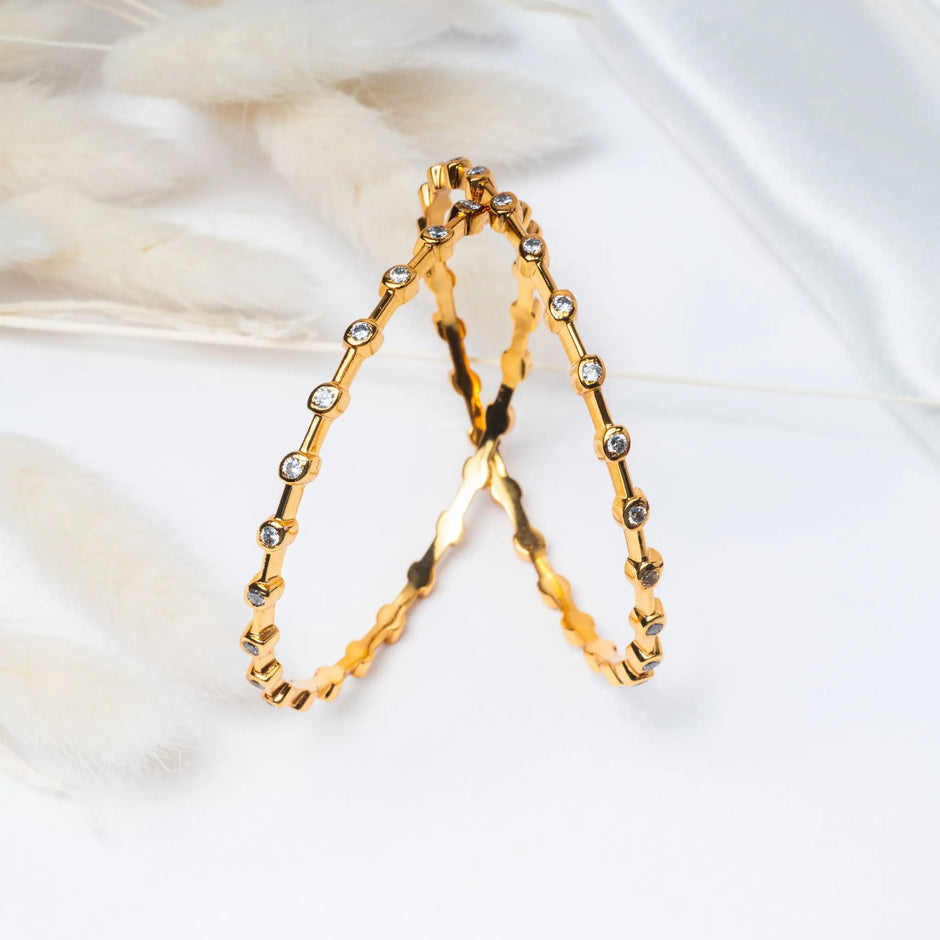 925 Premium Silver Uniform Diamond Bangle