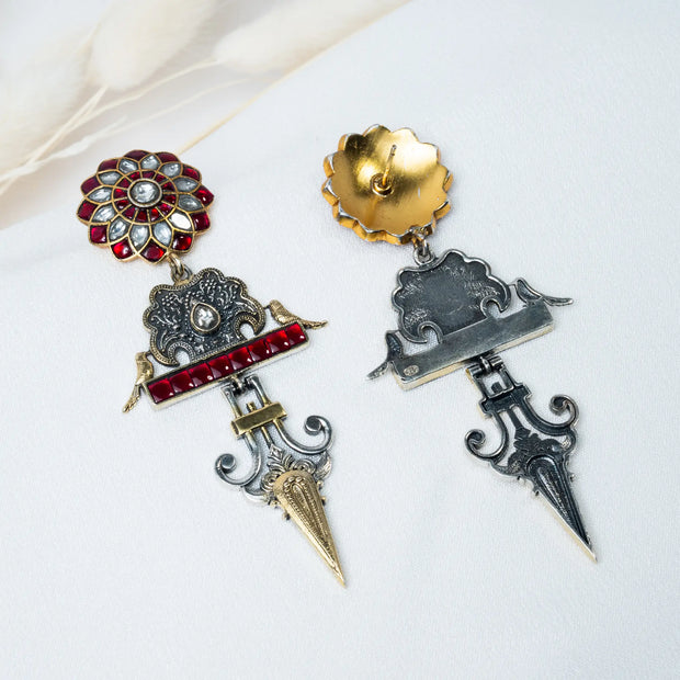 925 Premium Silver Victrain Spear Hanging Earrings