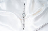 Elegant CZ Stone 925 Sterling Silver Women’s Bracelet Watch