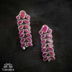 Varenya-Galleria-silver-earrings-bright-stone-ruby